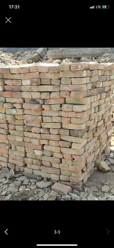 Строительный кирпич: Полнотелый, таблетка, Жженый кирпич, 250x60x65 at lalafo.kg Строительный кирпич: Полнотелый, таблетка, Жженый кирпич, 250x60x65