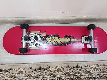 rulman: Skateboard – qırmızı deka, qrafika ilə - Klassik street/park tipli — 4