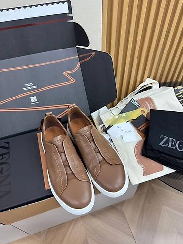 sneaker: Zegna kişi slip-on krossovkaları.Triple Stitch Zəng edib və Vatsapa — 4