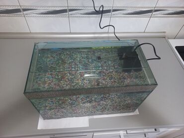 Akvariumi: AKVARIJUM za ribice dimenzija: D-40cm Š-21cm V-24,5cm sa dvodelnim — 10