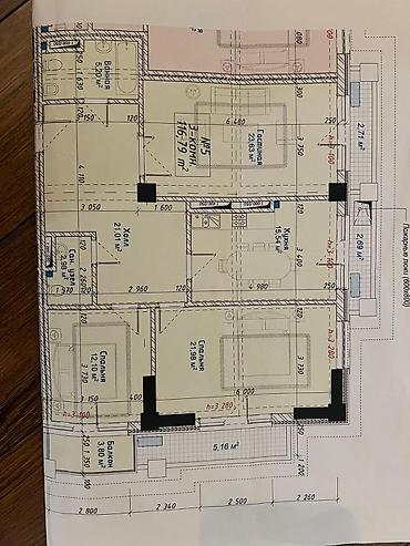 елесейские поля: 3 комнаты, 117 м², Асанбай мкр Элитка, 17 этаж, ПСО (под самоотделку) — 3