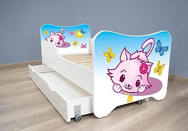 reserved patike: Dečiji krevet za devojčice sa fiokom 160x80 cm – Happy Kitty + Fioka — 1