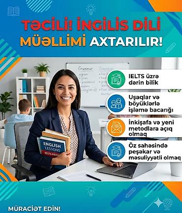 bakı iş elanları 2025: Müəllim tələb olunur, Xarici dillər — 1