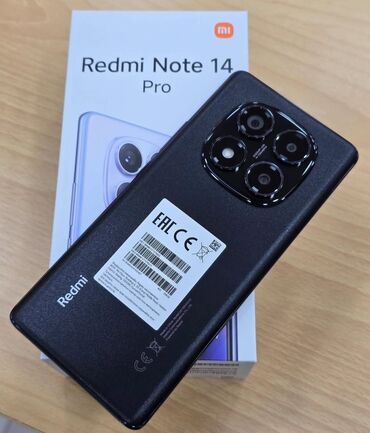 продажа и ремонт компьютеров и ноутбуков: Redmi, Redmi Note 14 Pro, Жаңы, 512 ГБ, түсү - Кара, 1 SIM, eSIM, 2 SIM