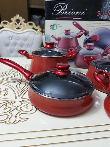 Кухонные принадлежности: İtaliya istehsalı "Brioni" qazan dəsti.220 azn. Yeni,qutusunda.Şəkil — 3