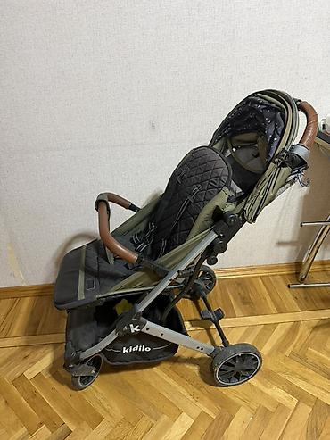 uşaqlar ucun saat: Kidilo uşaq arabası – yaşıl rəng, kompakt şassi və böyük tənzimlənən — 8
