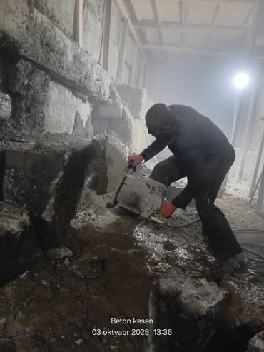 qapi gence: Beton kəsmə xidməti - Dəqiq və səliqəli kəsim: divar, döşəmə, tavan