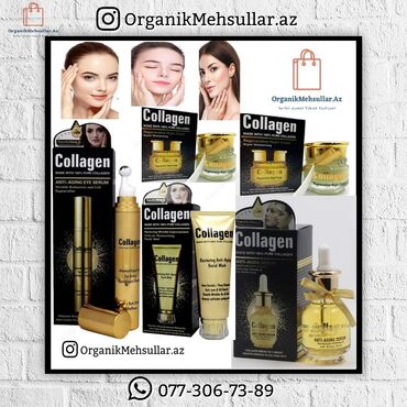 gun kremleri - Azərbaycan: Collagen Gözaltı serum, Üz serum, Gece kremi, Gündüz kremi, Üzyuma