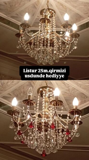 ультрафиолетовая лампа баку: Люстра, 6 ламп, Хрусталь