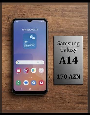 Samsung Galaxy A14, rəng - Qara, Barmaq izi