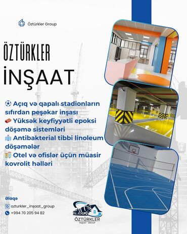 Döşəmə işləri: Öztürkler İnşaat Group – peşəkar tikinti və döşəmə həlləri Xidmətlər — 1