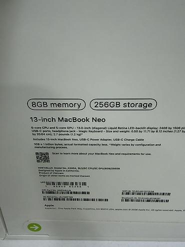 Ноутбуки Apple (MacBook): Новый, ОЗУ, RAM: 8 ГБ — 2