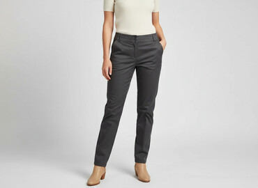 reserved ocieplane spodnie: Material trousers for women, size M