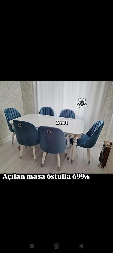Masalar və oturacaqlar: Masa stol stul desti — 1