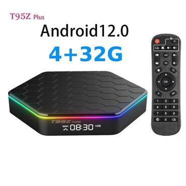 tv box pult: T95z Plus Android 12 Tv Box 4Gb Ram 64Gb Yaddaş 6K T95z Plus Android