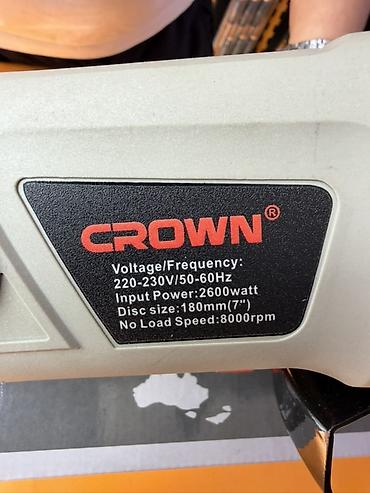 ang: Новый, От электросети, Crown, 180 мм, 2600 Вт, 8000 об/мин — 3