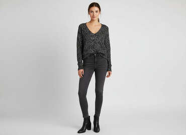 czerwony sweter: Sweter damski, rozmiar S