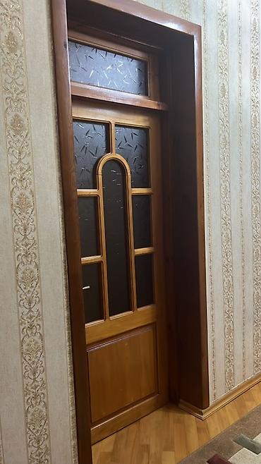 alca agaci: Taxta otaq qapısı – şüşəli dekorativ dizayn - Material: tam taxta — 4