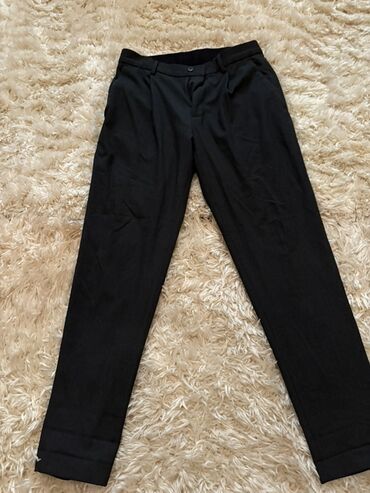 Классические Мужские брюки, Zara, S (EU 36), цвет - Серый