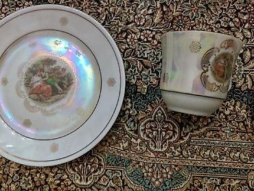 qedimi caydan: GDR Madonna çay dəsti, qədimi, yeni, 21 predmet, sovetdən qalıb — 3