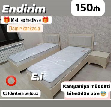 tek neferlik carpayı: Yeni, Təknəfərlik çarpayı, Matras ilə