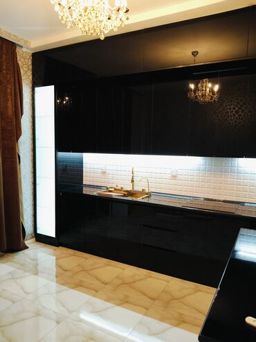 Sifarişlə mətbəx mebeli: Sifarişlə mətbəx dəsti, Özü çəkən petlələr, MDF, Kredit var, Pulsuz çatdırılma — 12