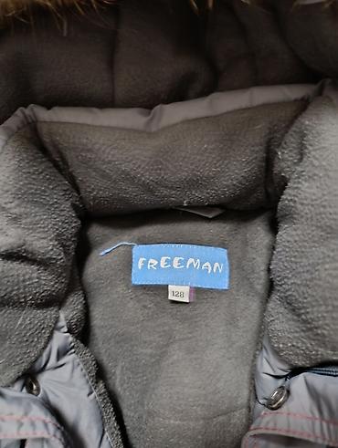 опушка: Детская зимняя куртка FREEMAN, размер 128. - Тёплая модель с плотной — 2