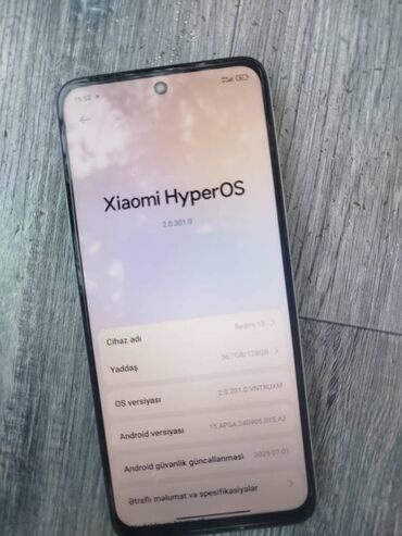 Boşqablar: Redmi 13, 128 GB, Barmaq izi, İki sim kartlı, Face ID