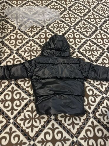 сумка miu miu: Пуховик мужской черный с капюшоном - Цвет: черный, матово-глянцевый