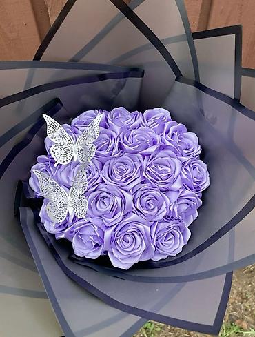 Букеты из атласной ленты: Букеты из атласных лент - Ручная сборка: каждая роза скручена из — 7