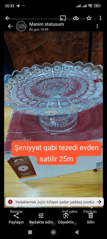 işlənmiş çənlər: Tort və şiriniyyat qabı, rəng - Ağ