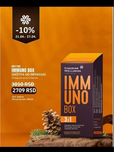 svecani kompleti svečani kombinezoni za punije: Imuno Box, dodatak ishrani brenda Siberian Wellness, sadrži 30