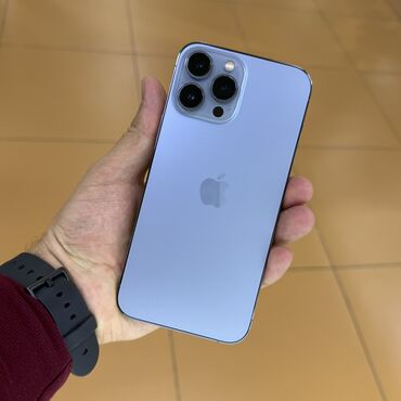 Apple iPhone: IPhone 13 Pro Max, Б/у, 256 ГБ, Pacific Blue, Защитное стекло, Чехол, Коробка, 84 % — 10