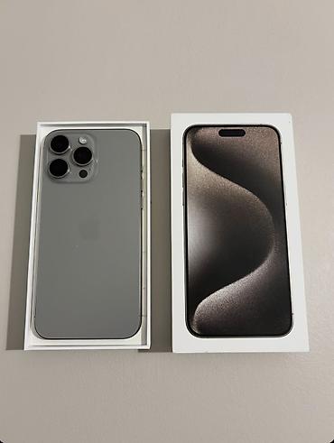 15 pro ma: IPhone 15 Pro Max, Новый, 256 ГБ, Natural Titanium, Защитное стекло, Чехол, Коробка, 88 % — 1