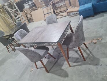 Masa və oturacaq dəstləri: Mətbəx üçün, Yeni, Açılan, Dördbucaq masa, 4 stul — 12