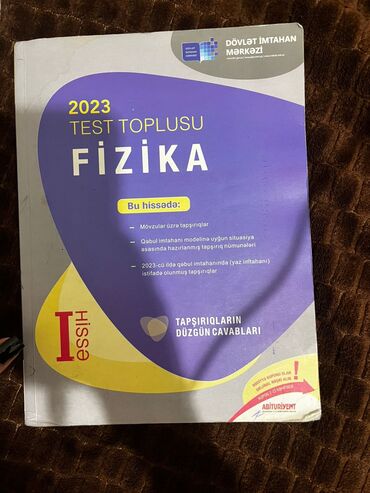 kenquru testleri: Fizika 1 ci hisse DİM test toplusu içerisi yazilmayib yeni qalib