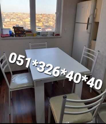 Masa və oturacaq dəstləri: Qonaq otağı üçün, Yeni, Dördbucaq masa, 4 stul -da lalafo.az — 23 Masa və oturacaq dəstləri: Qonaq otağı üçün, Yeni, Dördbucaq masa, 4 stul — 23