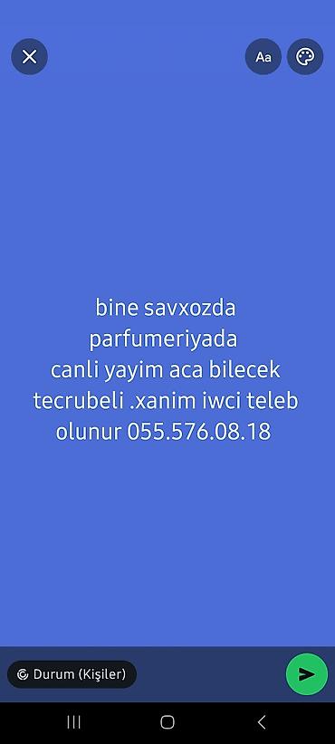 isçi: Satış məsləhətçisi tələb olunur, Yalnız qadınlar üçün — 1