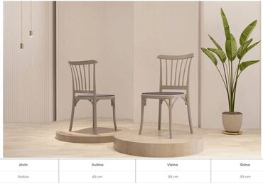 Stolice: TRPEZARIJSKE STOLICE premium PLAST 1 Aluminijum, čelik i plastika – — 6