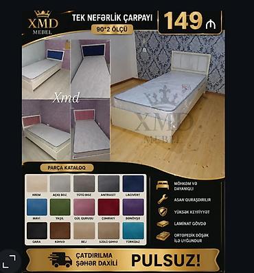 meyvə qurusu: Tek nəfərlik çarpayı – 90×200 sm ölçü - Möhkəm və dayanıqlı — 1