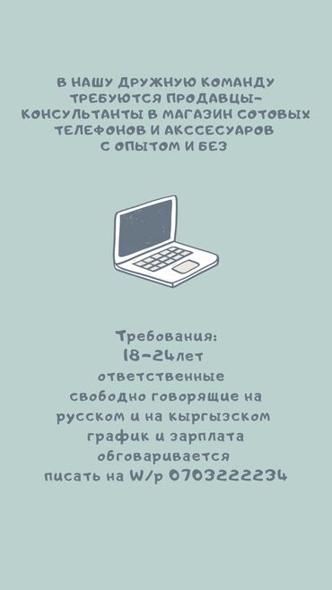 Продавцы-консультанты: Работа