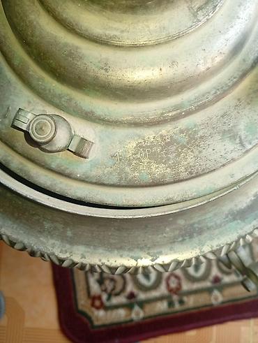 samovar tula: Antik kömür/sobaya əsaslanan samovar - Kütləvi metal gövdə, relyef — 7