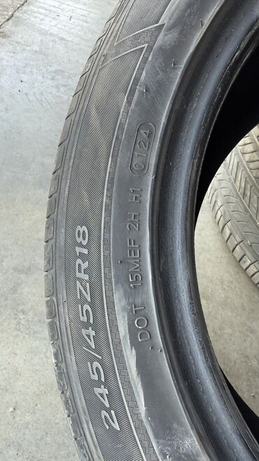 Шины: Шины 245 / 45 / R 18, Лето, Б/у, Пара, Легковые, Корея, Hankook