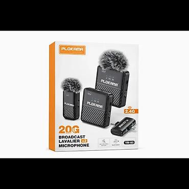 mikrofon tutacagi: Plokama AirVoice VM-60 Simsiz Yaxa Mikrofonu (2x Lavalier, 2.4GHz — 1