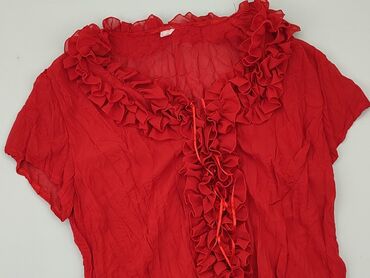 czerwona bluzki z koronki: Bluzka Damska, 2XL, stan - Bardzo dobry
