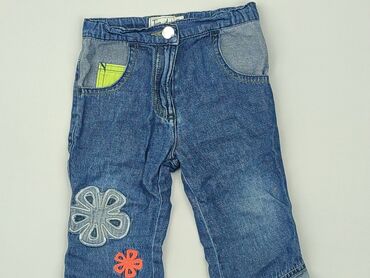 spodnie jeans slim: Spodnie jeansowe, 9-12 m, stan - Dobry