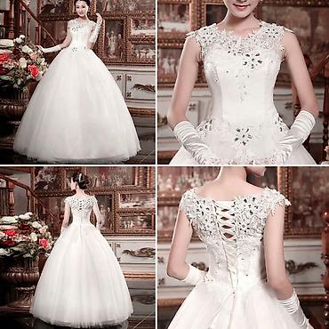 Свадебные платья: Свадебное платье, La Sposa, Винтажный стиль, Закрытое, Открытая спина, Гипюр, Пышное, Китай, Кружево, Б/у at lalafo.kg — 12 Свадебные платья: Свадебное платье, La Sposa, Винтажный стиль, Закрытое, Открытая спина, Гипюр, Пышное, Китай, Кружево, Б/у — 12