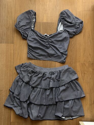 kompleti suknja i top: Zara, M (EU 38), Karirani, bоја - Šareno