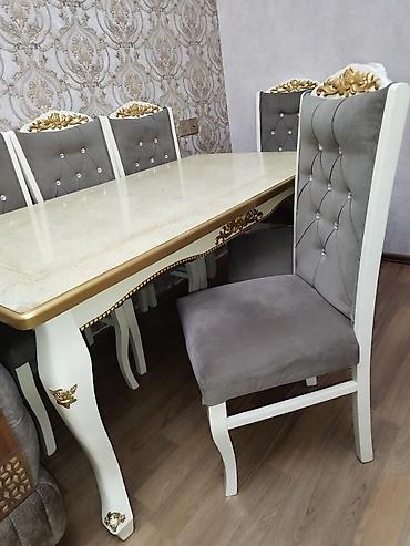 *MASA DESTI 400 AZN* 6 stulla bağlı 90×1.60 açıq 90×2.00 . Eve boyuk