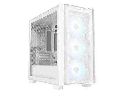 mini sporet na plin: ASUS A21 PLUS ARGB – micro-ATX kućište (belo, kaljeno staklo) 🖥️